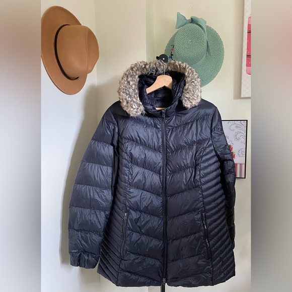 Eddie Bauer Down Black Puffer Light Coat - Picture 1 of 8
